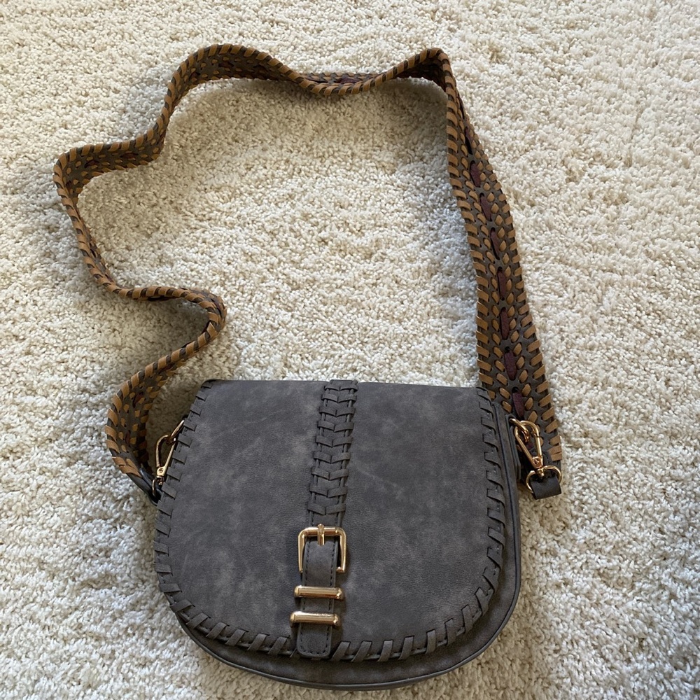 Grey crossbody bag